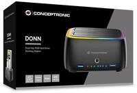 CONCEPTRONIC Festplattengeh&auml;use 2.5/3.5HDD/SSD 2xUSB-A sw (DONN36B)