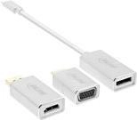 USB Display Konverter Set 6-in-1 - USB Typ-C Stecker zu DisplayPort Buchse - HDMI -