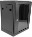 Delock 43418 - 10 Netzwerkschrank 8 HE schwarz - Schwarz (43418)