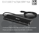 Club3D USB-C 12in1-HUB >3xHDMI/3xUSB-C/USB/LAN 8K30Hz PD140W retail (CSV-2556)