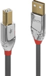 Lindy CROMO - USB-Kabel - USB (M) bis USB Typ B (M) - USB 2.0 - 7.5 m - rund - Grau