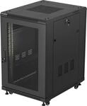 LANBERG 19 18U 600x800 freistehend perf. T&uuml;r (FlatPack) s (FF01-6818-23B)