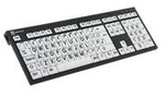 LogicKeyboard XL Print NERO - Tastatur - German QWERTZ - Schwarz auf Wei&szlig;