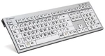 LogicKeyboard Largeprint - Tastatur - USB - QWERTZ - Deutsch - Schwarz auf Wei&szlig;