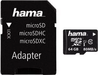 Hama 00124140, Hama - Flash-Speicherkarte (SD-Adapter inbegriffen) - 64GB - UHS Class