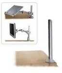 Lindy Desk Clamp Pole - Montagekomponente (C-Klammer, Montagestange) f&uuml;r