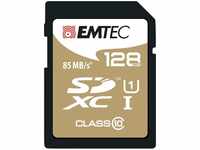 Emtec ECMSD128GXC10GP, Emtec SDXC 128GB Class10 Gold + - SDXC - Schwarz - Brown...