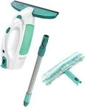 Leifheit 51003 Fenstersauger Dry und Clean mit Stiel/Einwascher, Plastik, wei&szlig;, 23 x