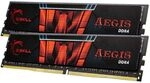 G.Skill AEGIS - DDR4 - 16 GB : 2 x 8 GB - DIMM 288-PIN - 3000 MHz / PC4-24000 - CL16