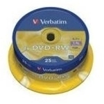 Verbatim - 25 x DVD+RW - 4.7 GB 4x - mattsilber - Spindel