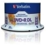 Verbatim - 50 x DVD+R DL - 8,5GB (240 Min.) 8x - bedruckbare Oberfl&auml;che - Spindel