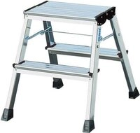 KRAUSE 130037 Doppel-Klapptritt mit Rollen Aluminium max. Arbeitsh&ouml;he 2.45 m