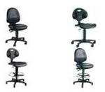 Topstar Arbeitsstuhl TEC 50 Counter, Kunstleder, schwarz,mit Fu&szlig;ring und