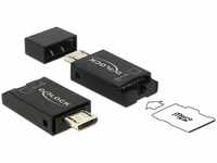 Delock 91738, DeLOCK Micro USB OTG Card Reader USB2.0 Micro-B male - Kartenadapter