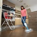 Black & Decker 9IN1 Steam-mop Aufrechter Dampfreiniger 0,5 l 1300 W T&uuml;rkis - Wei&szlig;