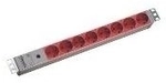 Bachmann 48,30cm (19)-Steckdosenleiste ALU, 8-fach, f&uuml;r USV Mit IEC