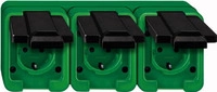 Merten 229377 Steckdose Schwarz - Gr&uuml;n (229377)