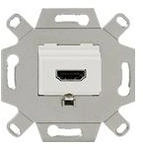 Rutenbeck HDMI Anschlussdose, 1-fach, Unterputz, reinwei&szlig; RAL 9010 Ideal zum