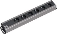 Bachmann Handwerkerleiste 6x Schutzkontakt, 48,30cm (19) -Rack kompatibel, 2 m