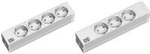 10 1HE Steckdosenleiste 4-fach, ohne Schalter, RAL7035 Hersteller: Bachmann (ESP.72)