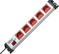 Heinrich Kopp 227720019, Heinrich Kopp Kopp Steckdosenleiste mit &Uuml;SS, rot/grau,