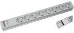 Bachmann 48,30cm (19)-Steckdosenleiste ALU, L&uuml;sterklemme 8-fach, ALU, lichtgrau