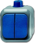Busch Jaeger 1084-0-0839 Lichtschalter Blau - Grau (1084-0-0839)