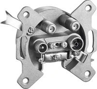 Tecline 39910013, Tecline Wentronic Goobay 4-Loch Antennen-Dose, 2dB - Stich- oder