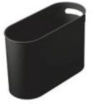 helit Papierkorb Design Classics, 22 Liter, PS, schwarz oval, mit Griffloch
