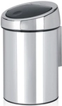 Brabantia Touch Bin - 3 l - Rund - Stahl - Edelstahl - 18,5 cm - 280 mm (36 39 62)
