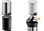 helit Tret-Kosmetikeimer Classic - 5 Liter - silber Tretabfalleimer - aus Edelstahl -