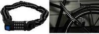 FISCHER Ketten-Fahrradschloss Reflex Zahlen, L&auml;nge: 800 mm Kette aus 8 mm starkem
