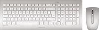 CHERRY DW 8000 - Tastatur-und-Maus-Set - drahtlos - 2,4 GHz - Deutsch - wei&szlig;, Silber