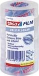 tesa Film, kristall-klar, 6-er Pack, 15 mm x 33 m universeller Klebefilm, aus