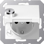 Jung SCHUKO-Steckdose 16A&nbsp;250V Klappdeckel A 1520 BFKLSL WW (A1520BFKLSLWW)