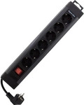 REV 0014612513 Steckdosenleiste mit Schalter 6fach Schwarz Schutzkontakt (0014612513)