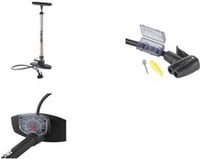 FISCHER Fahrrad-Standpumpe Duokopf, f&uuml;r alle Ventile robuste Standluftpumpe aus
