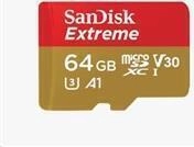 64 GB MicroSDXC SANDISK Extreme R160/W60 ActionCams/Drones (SDSQXA2-064G-GN6AA)
