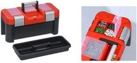 allit Werkzeugkoffer McPlus Alu 21, PP, rot/schwarz aus Polypropylen, herausnehmbarer