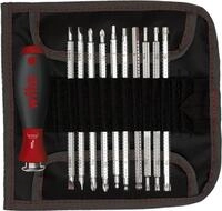 Wiha SYSTEM 6 281 - Handhalter mit Bitset - 12 St&uuml;cke - in roll-up bag (03591)