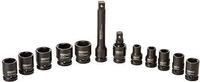 KS TOOLS 1/2 Sechskant-Kraft-Stecknuss-Satz, kurz, 12-tlg. (515.0112)