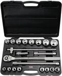 KS TOOLS 3/4 Steckschl&uuml;ssel-Satz, 21-tlg. 6-kant (911.0721)