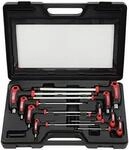 KS TOOLS ERGOTORQUEplus T-Griff-Innensechskant-Kugelkopf-Schl&uuml;ssel-Satz, 9-tlg.