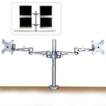 Lindy Dual Adjustable LCD Arms - Montagekomponente (2 Gelenkarme) f&uuml;r 2 LCD-Displays