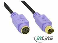 InLine 13342W, InLine PS/2 Verlängerung - mDIN6 (M) - mDIN6 (W) - 2 m - violette
