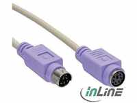 InLine 13342V, InLine PS/2 Verlängerung, St/Bu 2m PC99, violette Stecker (13342V)