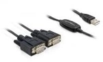 DeLOCK Adapter USB2.0 > 2 x Seriell - Kabel USB / seriell - USB Typ A, 4-polig...
