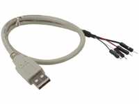 InLine 33440A, InLine USB 2.0 Adapterkabel, Stecker A auf Pfostenanschluss, 0,4m
