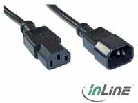 InLine 16640, InLine Netzkabel IEC/Stecker - IEC/Buchse 10.0 m schwarz (16640)