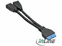 InLine 33445I, InLine USB3.0 Adapterkabel - 2x Buchse A -> Pfostenanschluss 19pol. -